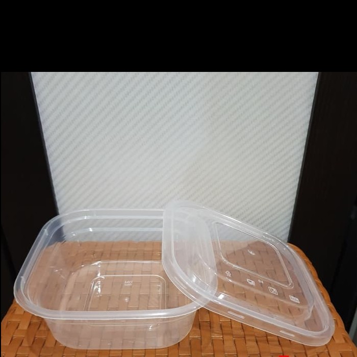 kotak makan plastik 600 ml SQ / Thinwall container 600 ml SQ / isi 25