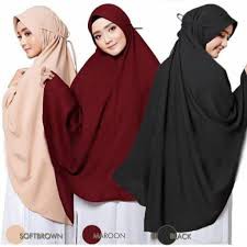 Harga Promo Bisa COD Hijab Instant Bergo Maryam JUMBO XXL Hijab Syari Kerudung Jumbo-8