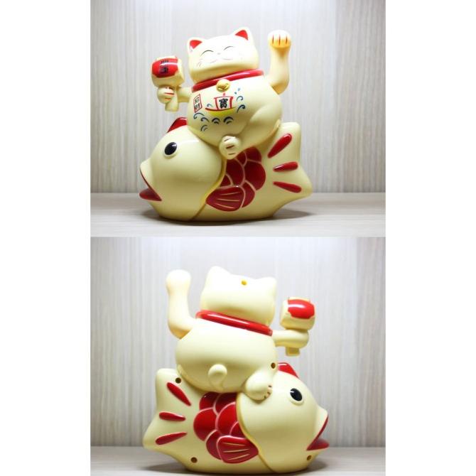 Jual Open Ds Patung Uk Cm Kucing Hoki Ikan Lucky Cat Maneki Neko