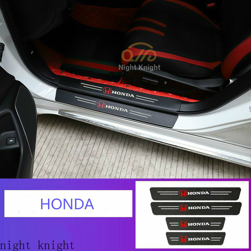 Stiker Pelindung Pintu Bagasi Mobil Bahan Kulit Carbon Fiber Anti Dingin Untuk Honda City Jazz Civic Hrv Accord