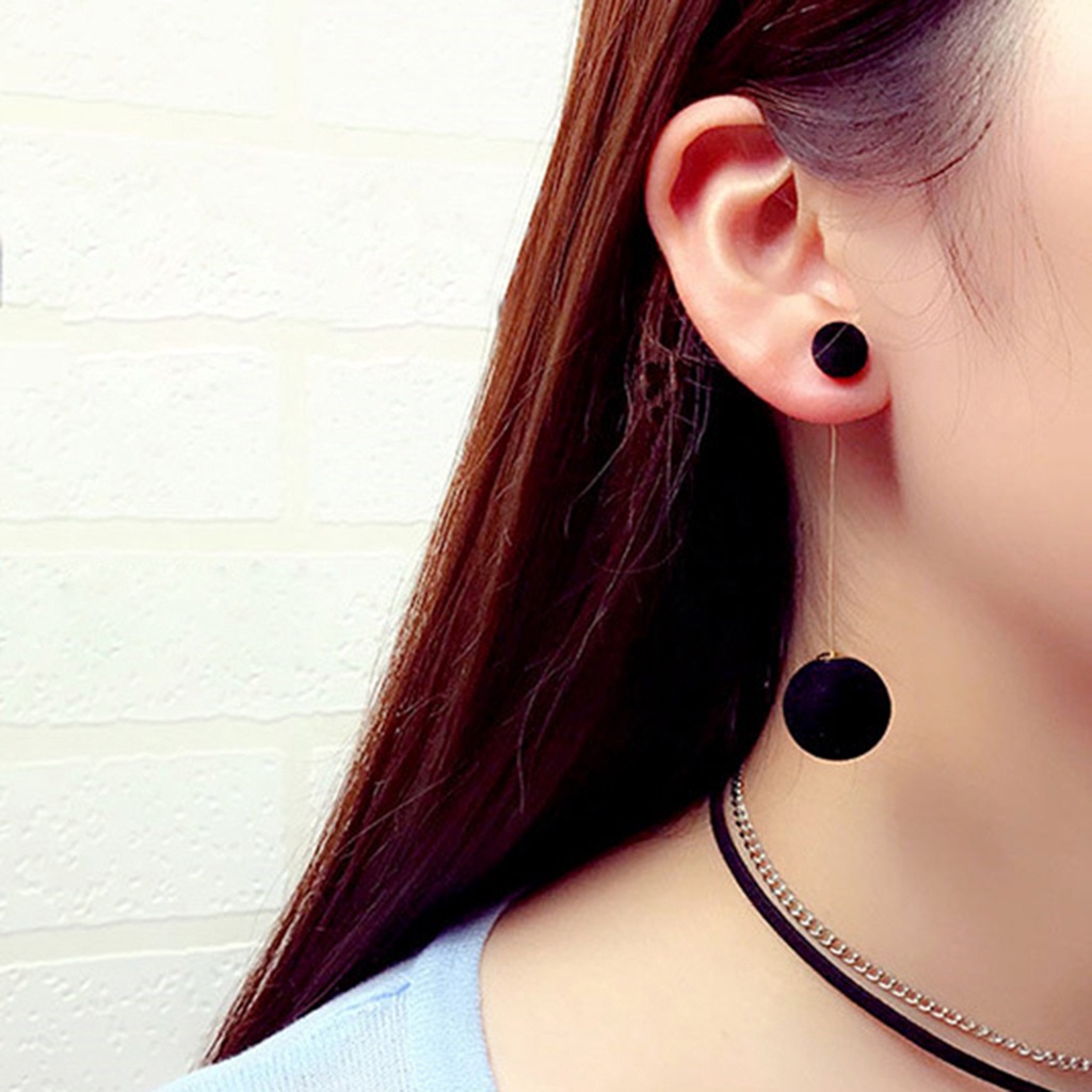 Hu Hu Hu Hu Hu Alat Bantu Pasang Kacamata♡ Anting Tusuk Gantung Panjang Wanita Desain Bola Bulu Gaya Elegan Untuk Hadiah