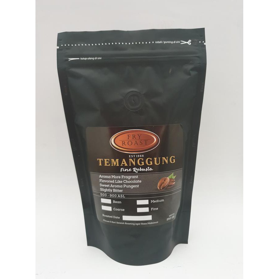 

KOPI FINE ROBUSTA TEMANGGUNG 250 GRAM (BIJI/BUBUK) - BIJI KODE 1343