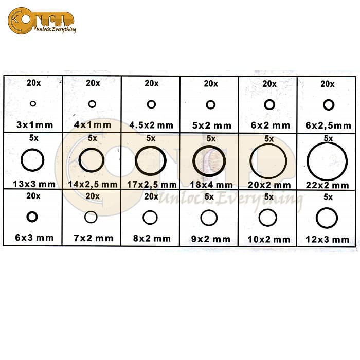 Karet Seal O Ring Warna Hitam berbagai Ukuran dari 3x1mm s.d. 22x2mm - 3x1