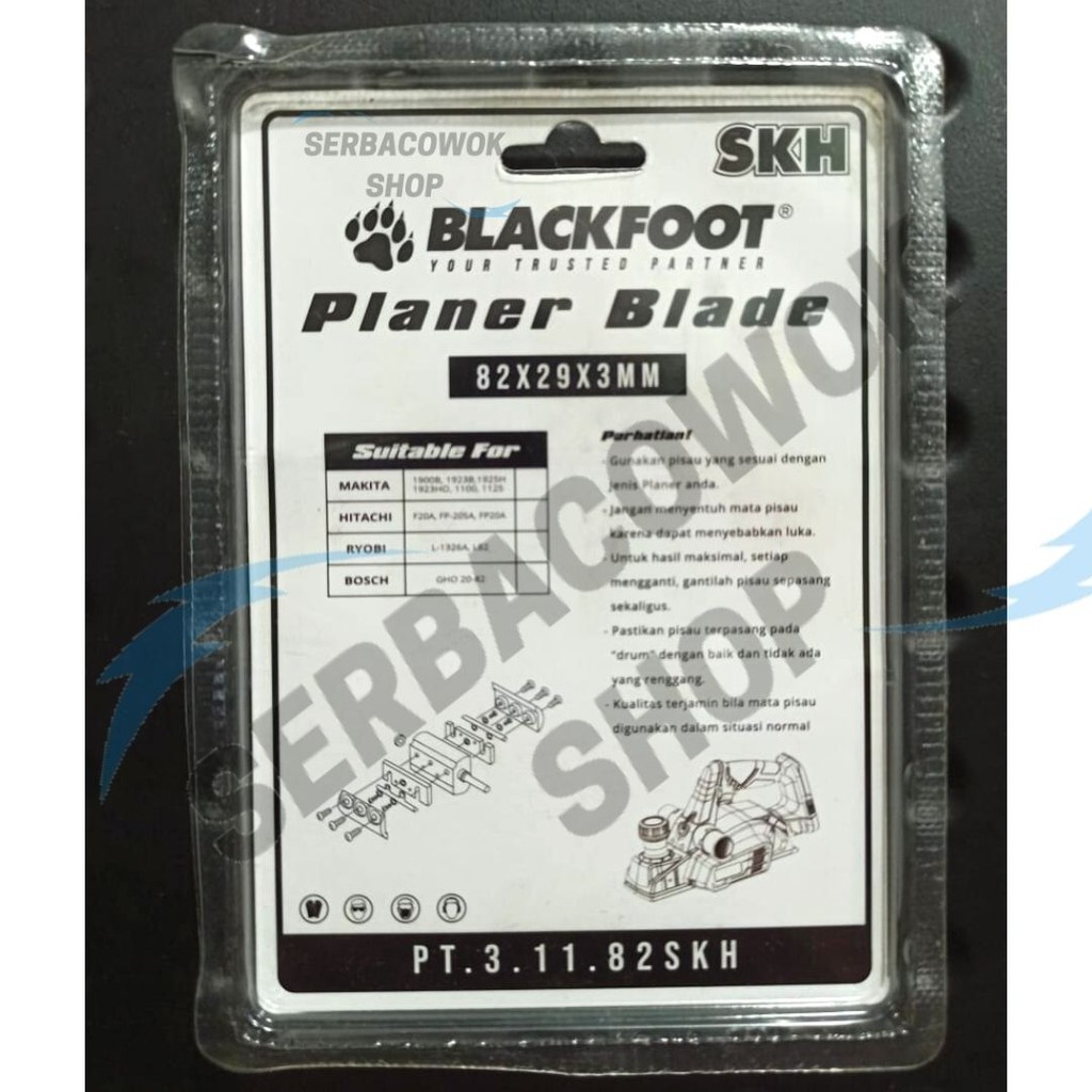 Blackfoot Planner Blade SKH Mata Serut Listrik 82x29x3 mm Termurah Berkualitas