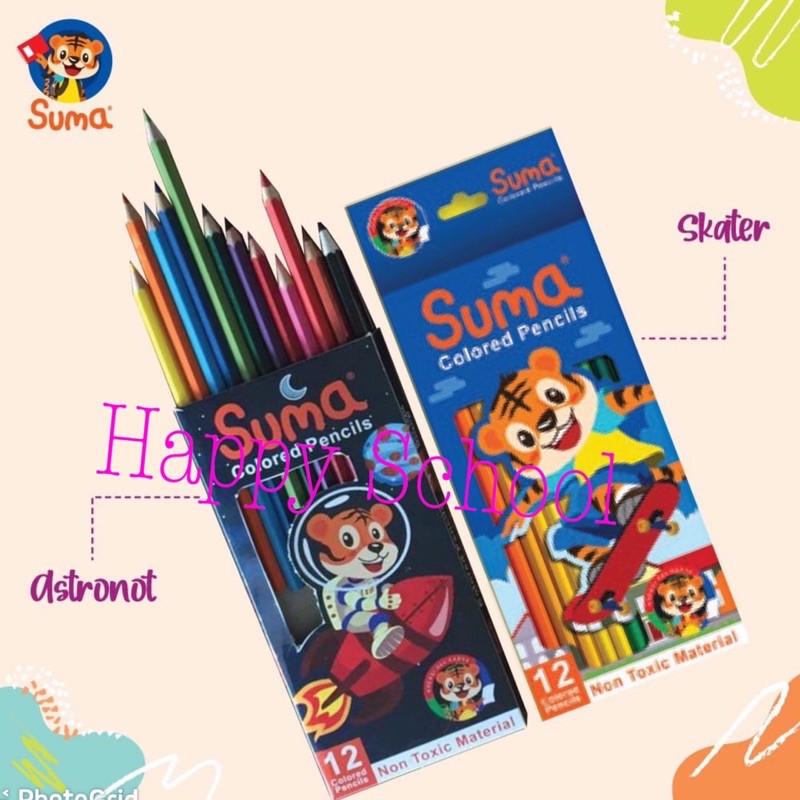 

SUMA COLORED PENCILS 12 colored (Non Toxic Material)