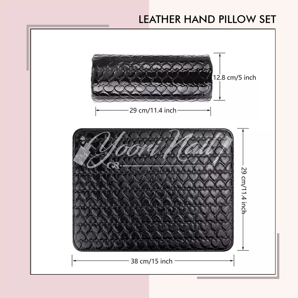 Leather hand pillow set arm rest alas manicure hand rest manikur salon