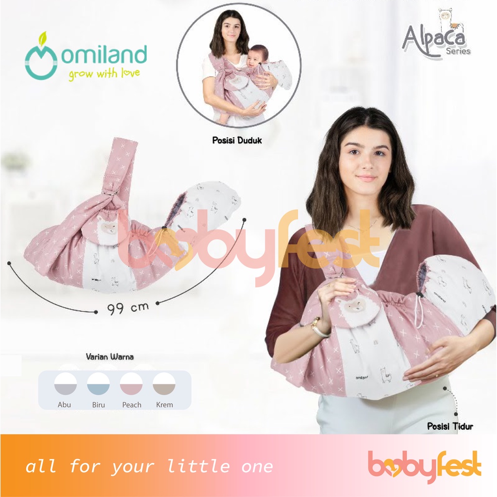 Omiland Gendongan Bayi Samping Alpaca Series OB 17201-4