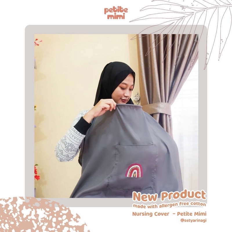 Petite Mimi Apron Rainbow Menyusui Polos - Apron Depan Reguler