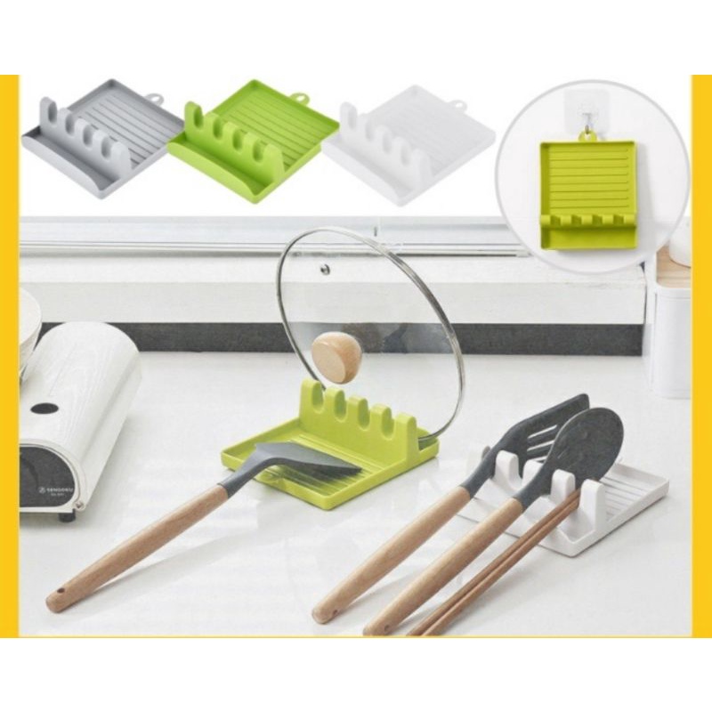 TATAKAN ALAT MASAK DAPUR / RAK ALAT MASAK MULTIFUNGSI / HOLDER TATAKAN TUTUP PANCI