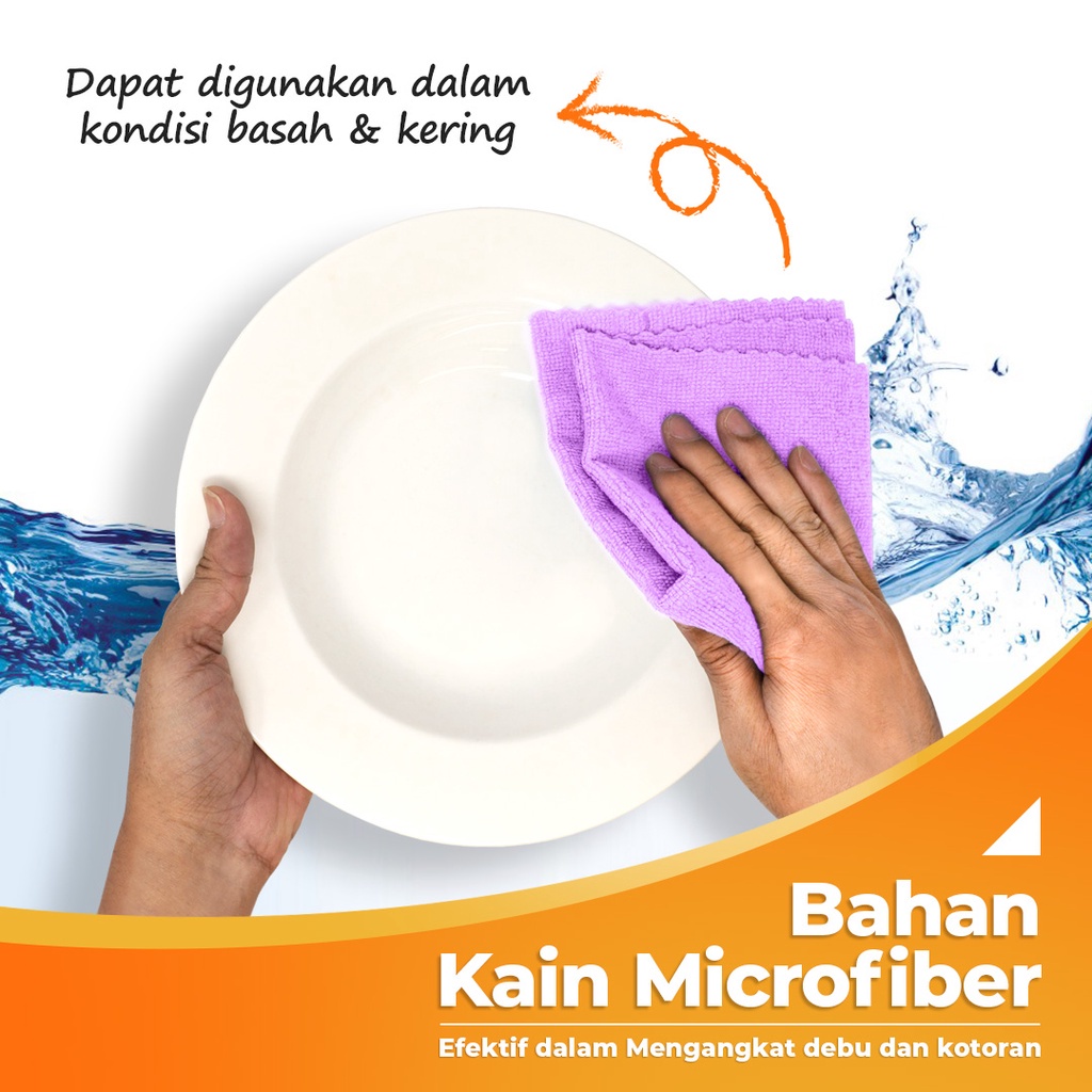 Bagus Micromate Kain Lap Serbaguna 30 x 30cm Isi 2