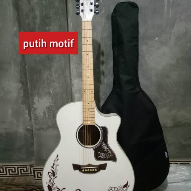 komplit gitar akustik elektrik dobel run neck utuh tanem besi ekpedisi cargo