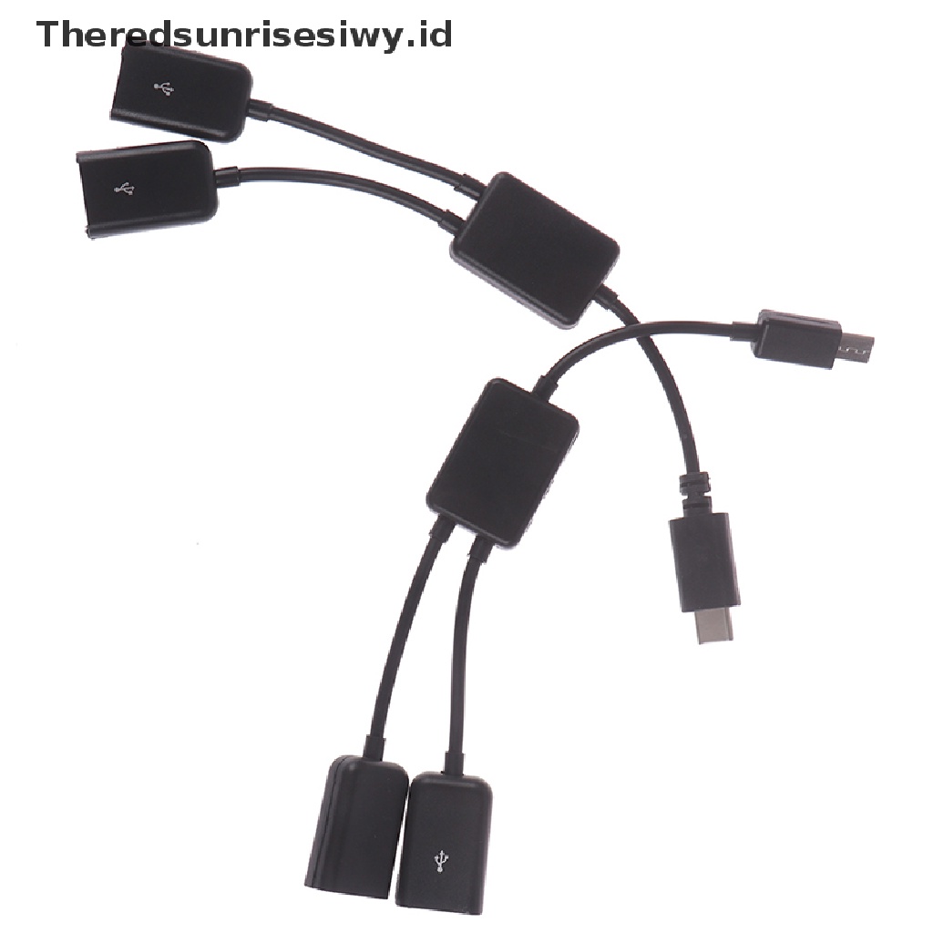 (Theredsunrisesiwy.Id) Adaptor Splitter Kabel Otg Micro Usb/Type C Ke2 Female