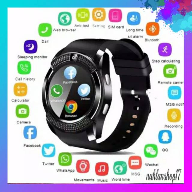 JAM TANGAN PRIA / SMARTWATCH V8 / V8 SMARTWATCH  GSM BLUETOOTH / smartwatch gsm