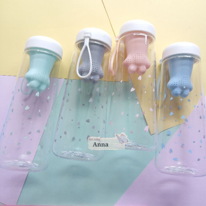[OBRAL] Infuser Bottle Sakura Cat Paw (Botol Cat Paw Lucuu )