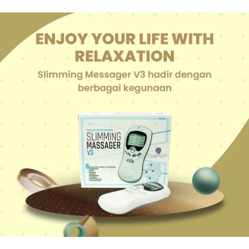 ORIGINAL SLIMMING MASSAGE V3 OPTIMUM (alat pijat terapi 8 mode)