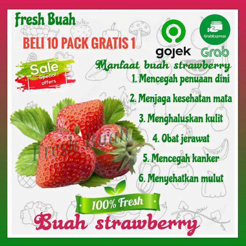 

BUAH STRAWBERRY SEGAR MURAH STRAWBERRY 150gram BUAH STRAWBERRY BUAH SEGAR BUAH BUAHAN