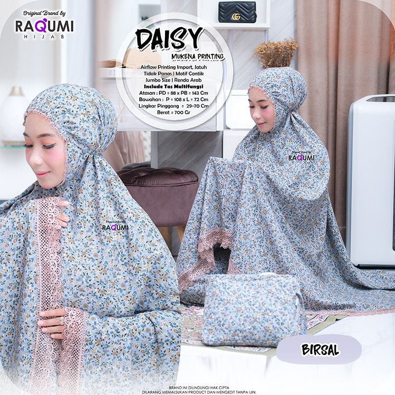 DAISY MUKENA PRINTING BY RAQUMI HIJAB ORI