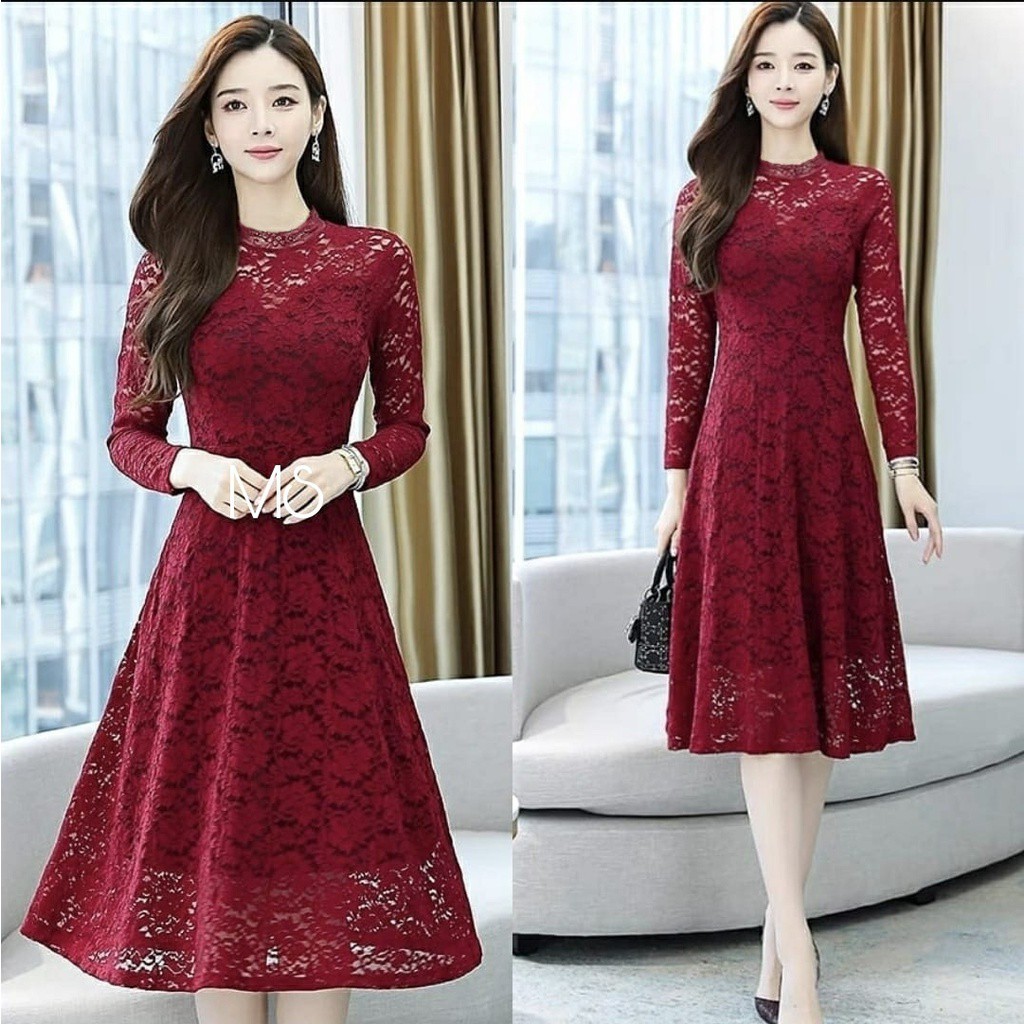 Dress Ernesta Brukat Sexy dress wanita Korean style / Dress brukat premium corneli Dress bodycon brukat terbaru / wedding dress /brukat dress molly dress brukat murah dress SIMPLE CASUAL Dress natal gereja Ag