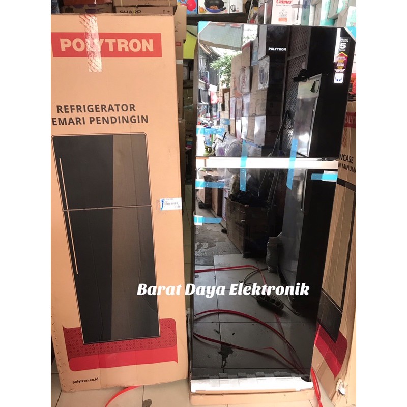 KULKAS POLYTRON JUMBO PRW 29 MNX LEMARI ES 2 PINTU PRW 29MNX BELLEZA JUMBO TANPA BUNGA ES JABODETABEK