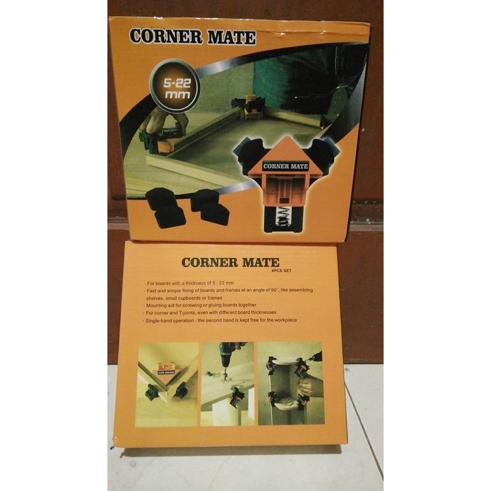 Clamp Siku CORNER MATE Clip Klem Penjepit Sudut 90 Derajat untuk kayu triplek plat besi plastik