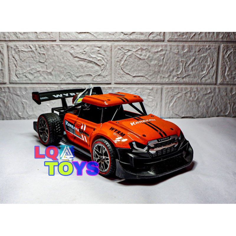 Mainan Mobil Remot RC Metal Racing 2.4Ghz Keluar Asap Knalpot Drift Onroad Mainan Anak Kado