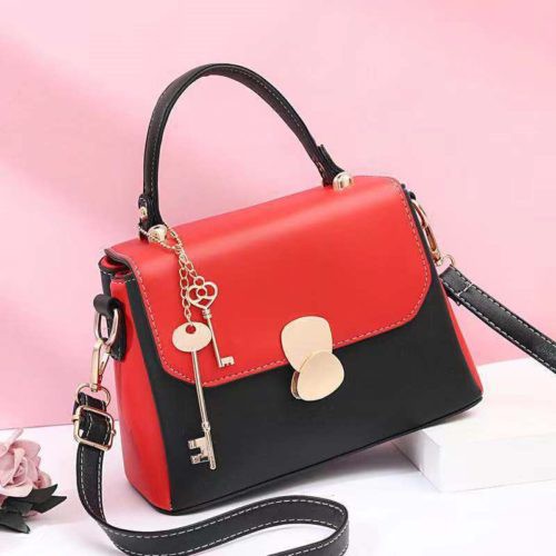 GI 2592 RISCE TAS SELEMPANG GANTUNGAN KUNCI IMPORT WANITA CEWEK PEREMPUAN JAKARTA RED BLUE BLACK jtf