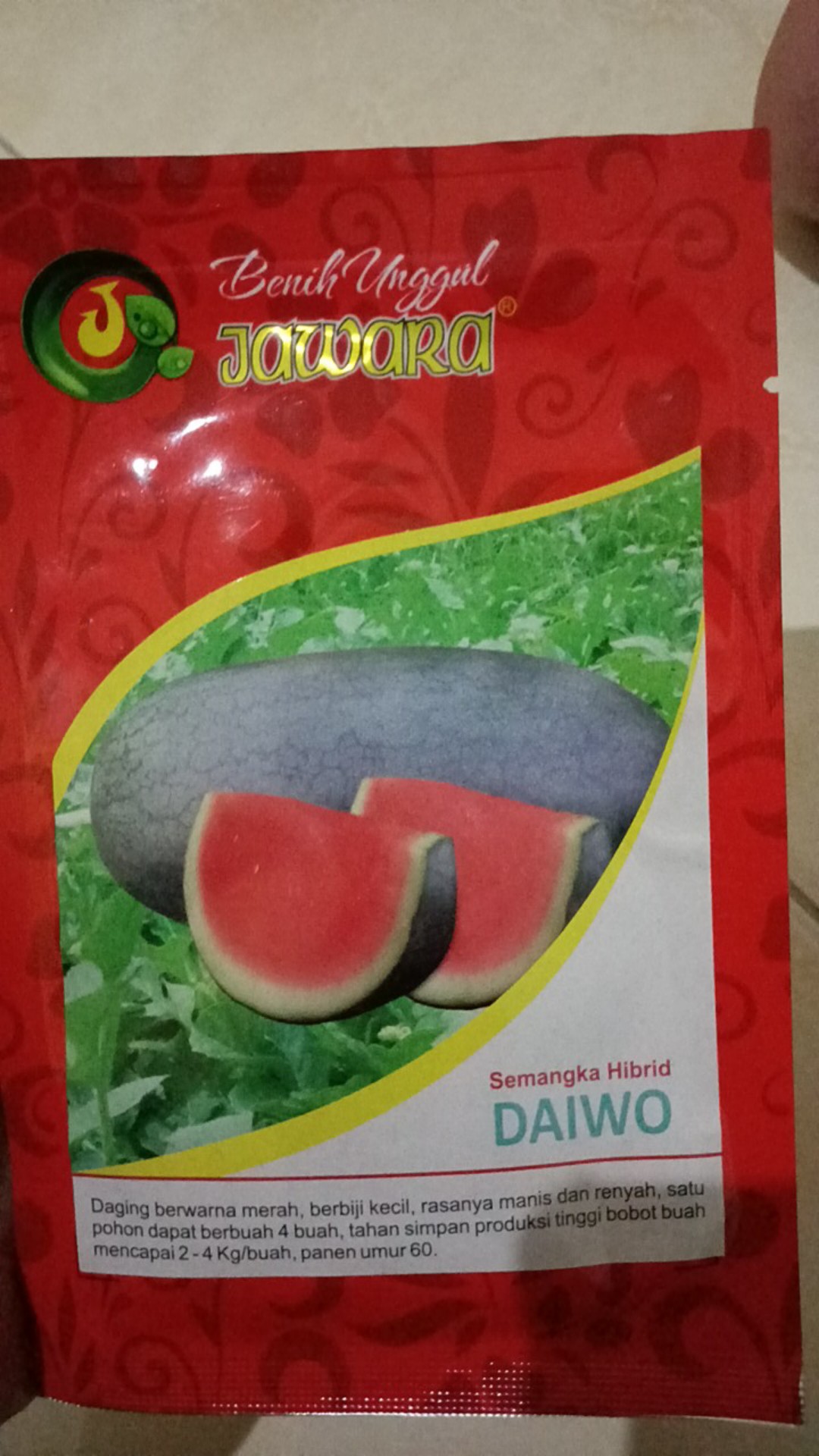 Isi 5 Gram Bibit Semangka Hibrida Daiwo | Benih Semangka | Semangka Inul