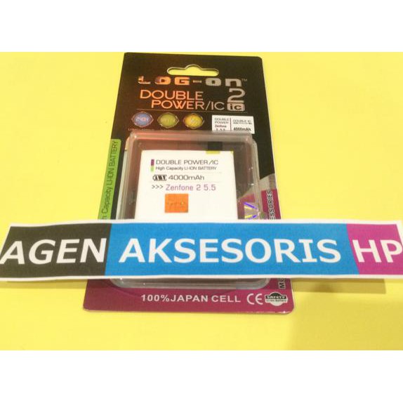 Buruan Batre Zenfone 2 5.5" Log-On Baterai Asus Ze551Ml Double Power