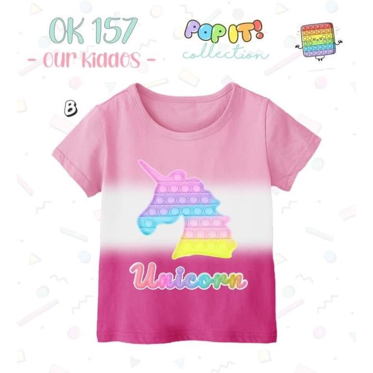 OK157 KAOS ATASAN CWE POP IT bahan katun, printing