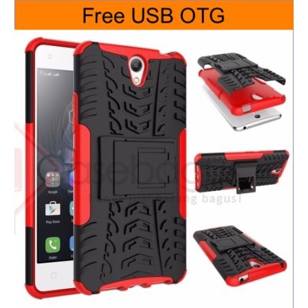 2in1 Hybrid Armor Hard Soft Case - Lenovo Vibe S1