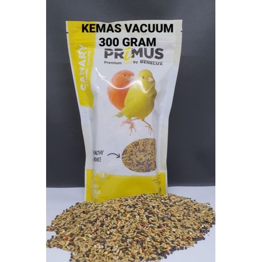 PRIMUS CANARY 300GR VACUUM PACK PAKAN KENARI HARIAN LOMBA