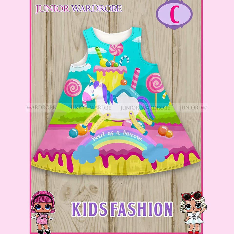 Dress Rainbow Unicorn Candy Lollipop