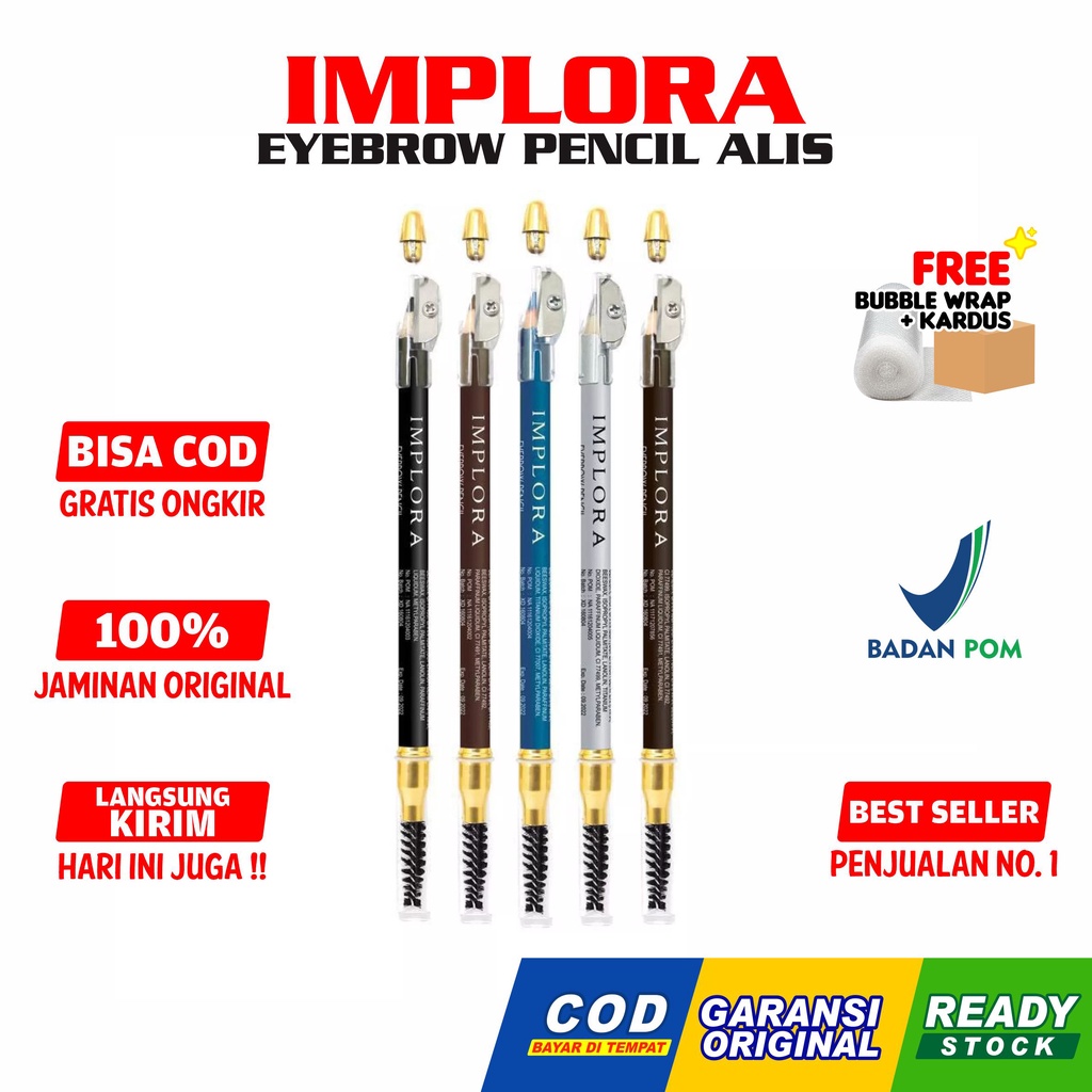 Implora Eyebrow Pensil Alis Softbrow Pencil Original BPOM