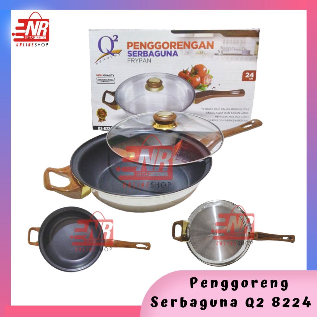 Panci Penggoreng Serbaguna Q2-8224 / Panci Goreng Serbaguna Q2 / Penggorengan Serbaguna / Wajan Gore