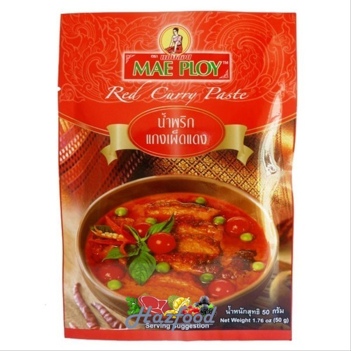 

Mae Ploy Red Curry Paste / Bumbu Pasta Kari Merah - 1.76oz / 50 Gram