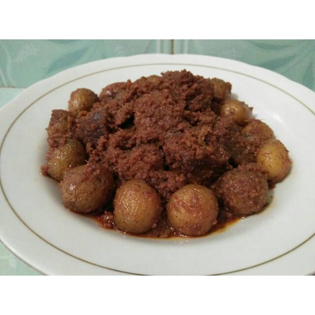 

Rendang daging sapi campur kentang