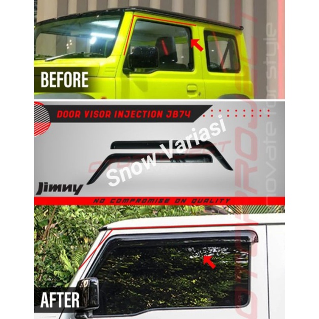 Talang Air Injection Jimny JB74 Door Visor