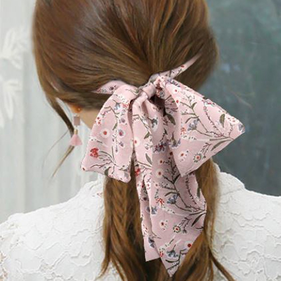 bando bandana pita sweet pearl bow tie headband (4E1) jba032