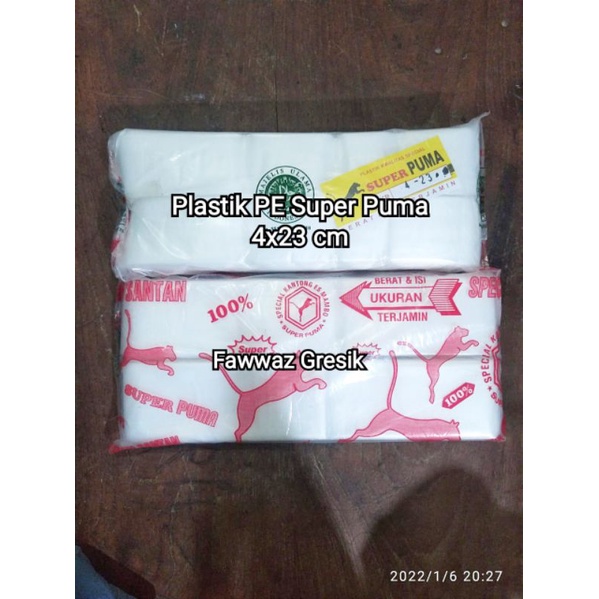 Plastik Es Spidol 4x23 cm isi ± 200 lembar / Plastik Es Spidol 4,5x23 cm isi ± 170 lembar Plastik Es Lilin Mambo - Plastik Super Puma