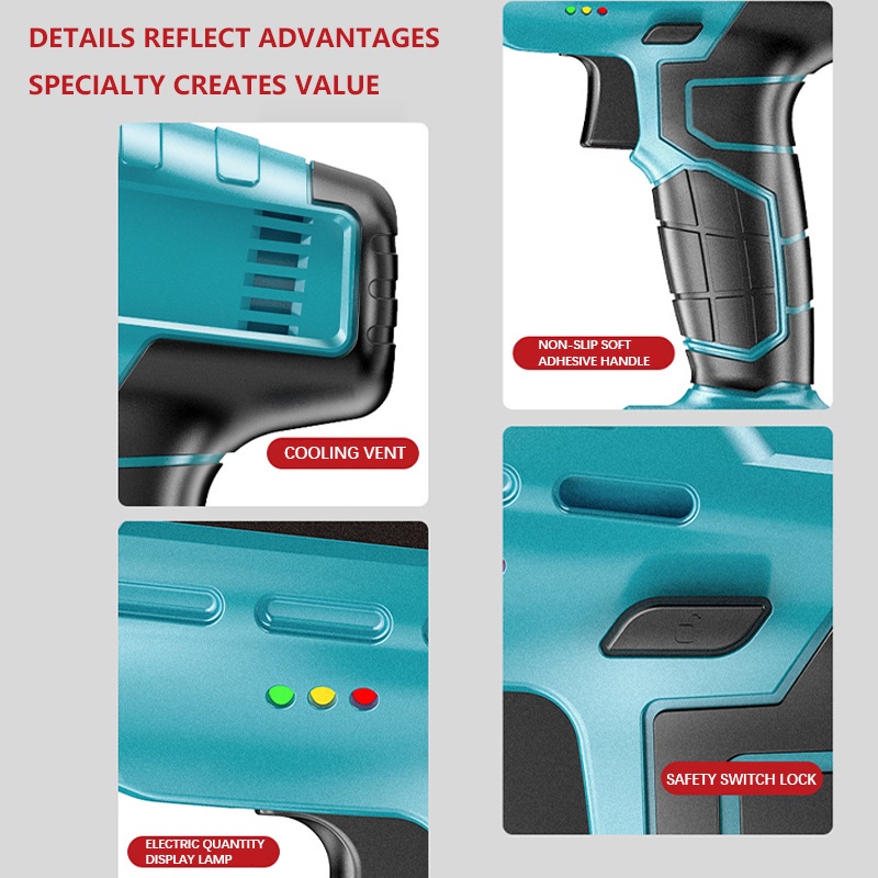 Reaim Cordless Reciprocating Saw 198V Mini Chainsaw Cordless Chainsaw/ mesin gergaji kayu/ gergaji listrik/ gergaji mesin gergaji mesin mini pemotong kayu Termasuk dua baterai