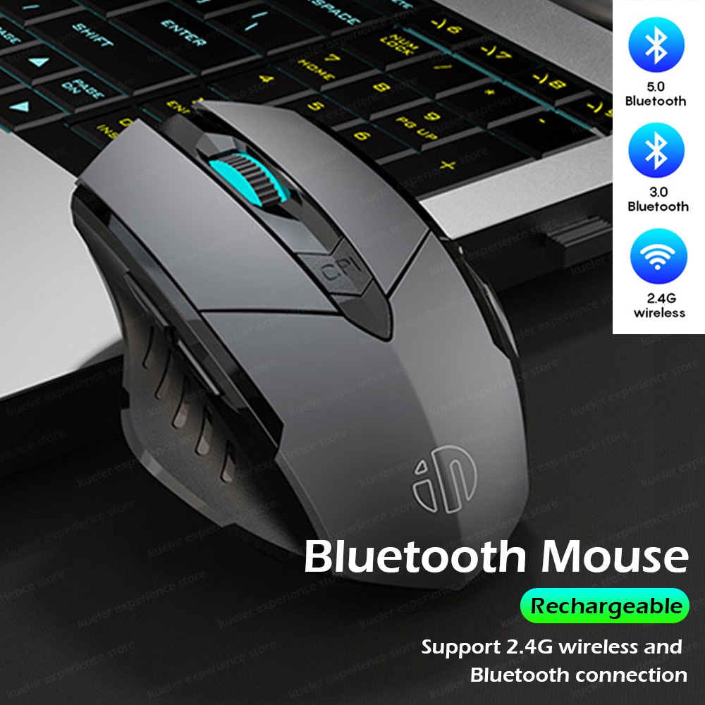 Mouse Wireless Rechargeable 2.4G INPHIC PM-6 Office Mute Mouse Bluetooth Support PC Laptop Tablet Mobile Phone Mouse Gaming