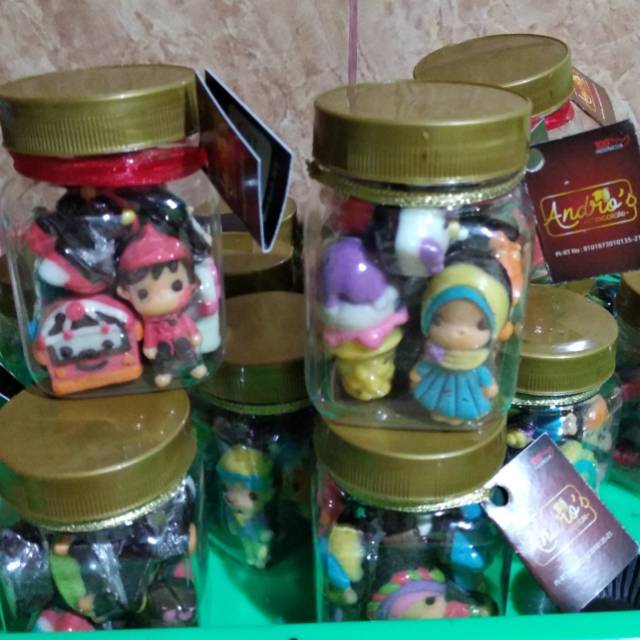 

Cokelat kemasa toples mini/cokelat karakter toples /coklaat toples mini/