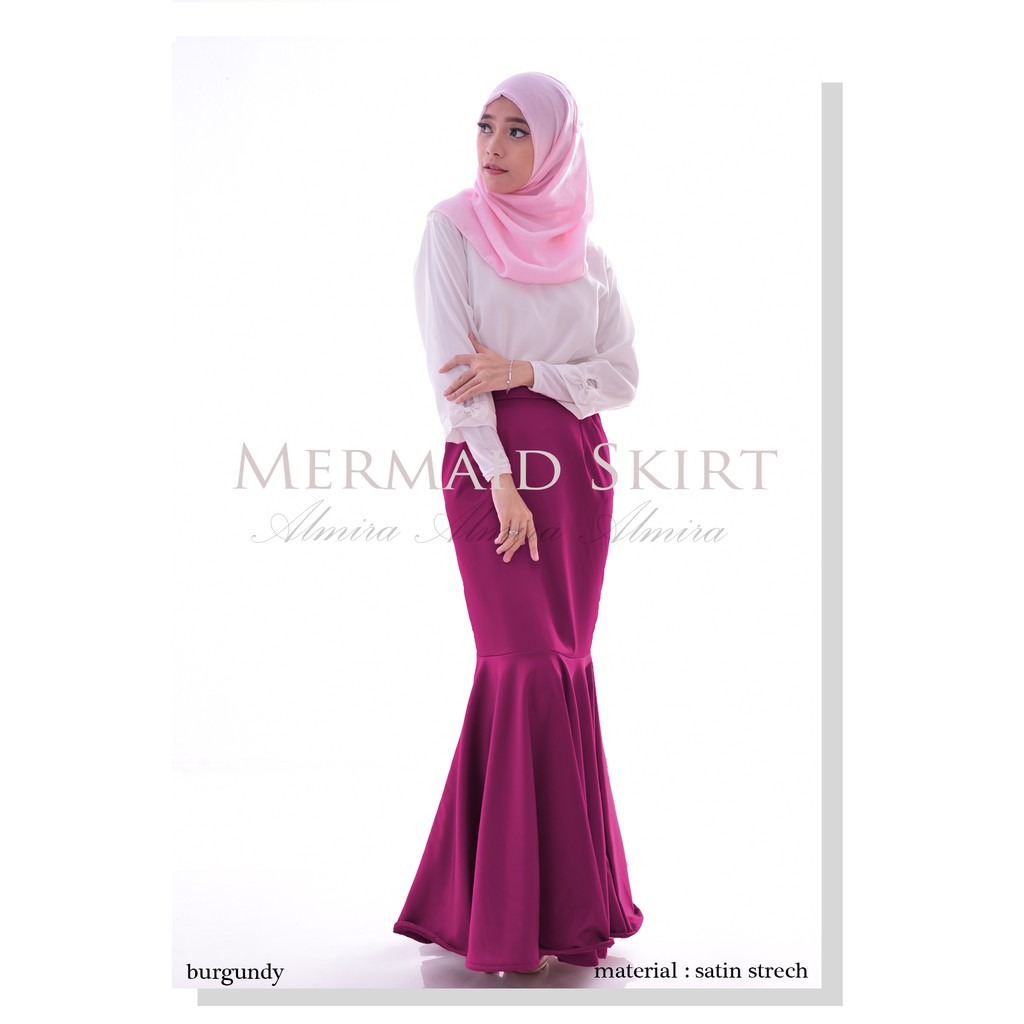 Rok Panjang Pesta Muslimah Model Rok Duyung Mermaid Skirt Rok Satin