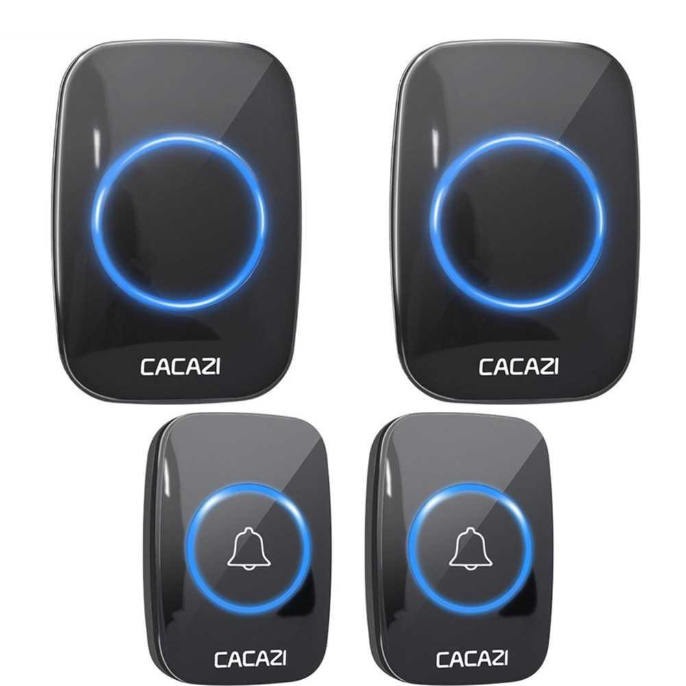 CACAZI Bel Pintu Wireless Waterproof 2 Transmitter 2 Receiver - A10BB ( Mughnii )