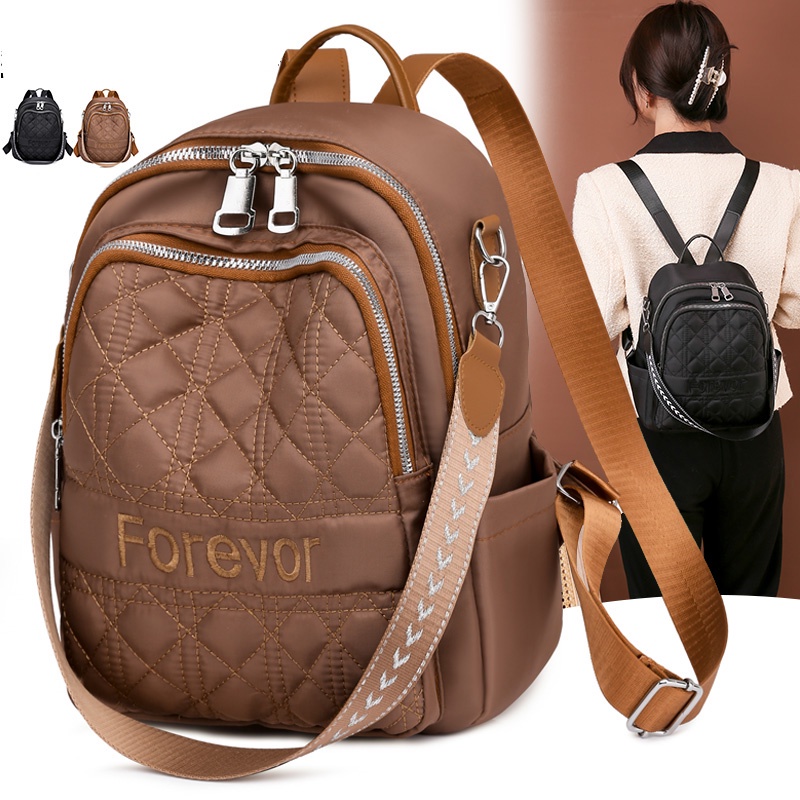 Ransel Wanita Nylon kain Multifungsi tas Selempang bahu bag import backpack handbag beg galas sling good quality Women's Bags Ladies 7186