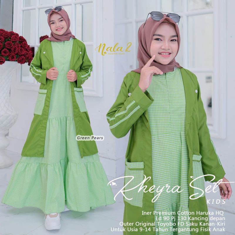 Gamis Anak Rompi Rheyra Set Kids