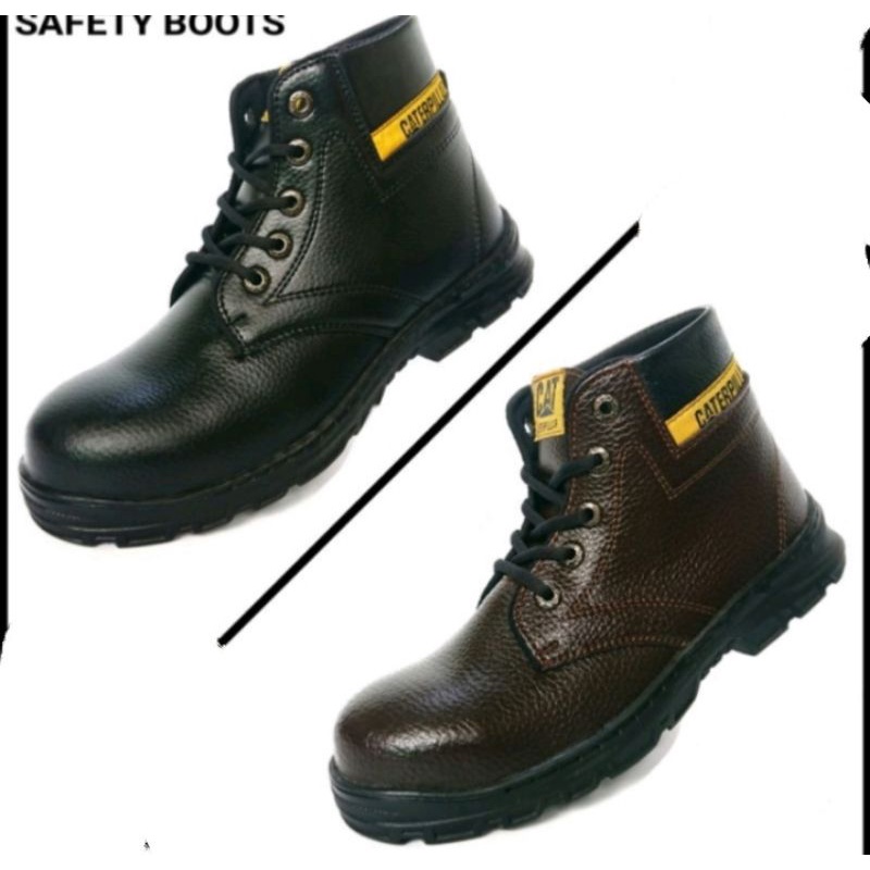 Sepatu Safety Proyek Ujung Besi - Septy Shoes Boot - Septi Kerja Lapangan Kulit Sintetis-  sepatu sefety tali -sepatu sefety sorong boot Sepatu Safety Boot Original Septi Pria Ujung Besi Sefty Shoes Septy Proyek Cowok Lapangan