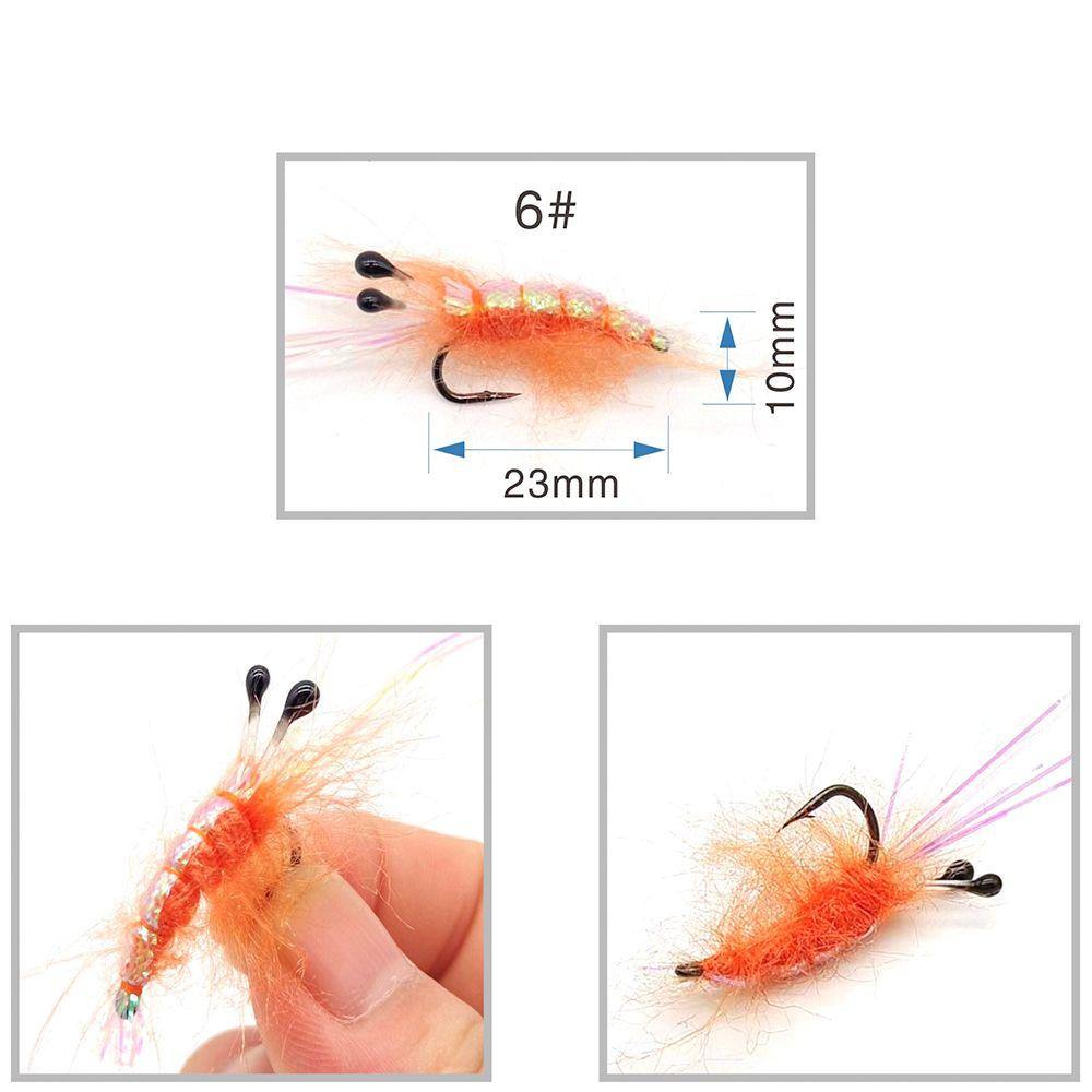 Suyo 4pcs Kail Pancing Ikan#+6#+8#+10# Umpan Pancing Nymph Flyfish