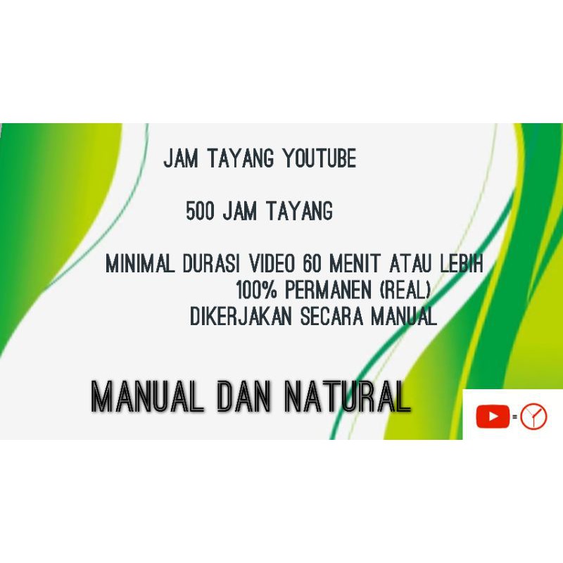 Jual JAM TAYANG YOUTUBE ( 500 JAM TAYANG ) Shopee Indonesia