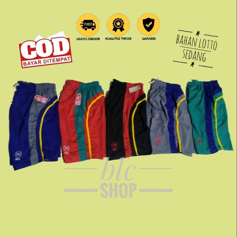 Celana Pendek Pria Dewasa Logo Bordir Unisex Kolor bawah lutut